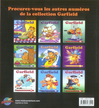 Verso de l'album Garfield #22