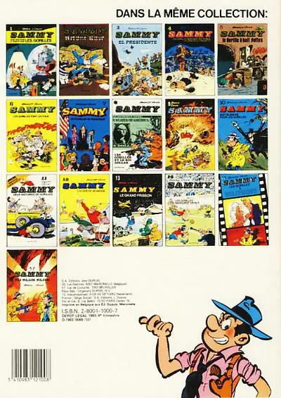Verso de l'album Sammy Tome 17 Les bébés flingueurs