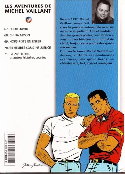 Verso de l'album Michel Vaillant La Collection Tome 67 Pour David