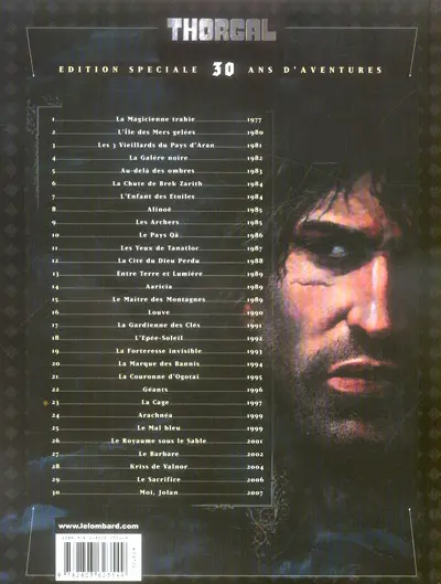Verso de l'album Thorgal Tome 23 La cage