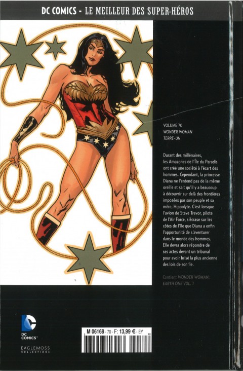 Verso de l'album DC Comics - Le Meilleur des Super-Héros Volume 70 Wonder Woman - Terre-Un