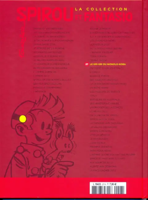 Verso de l'album Spirou et Fantasio La collection Tome 27 Le Gri-Gri du Niokolo-Koba