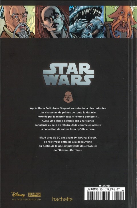 Verso de l'album Star Wars - Légendes - La Collection Tome 86 Le Coté Obscur - VIII. Aurra Sing