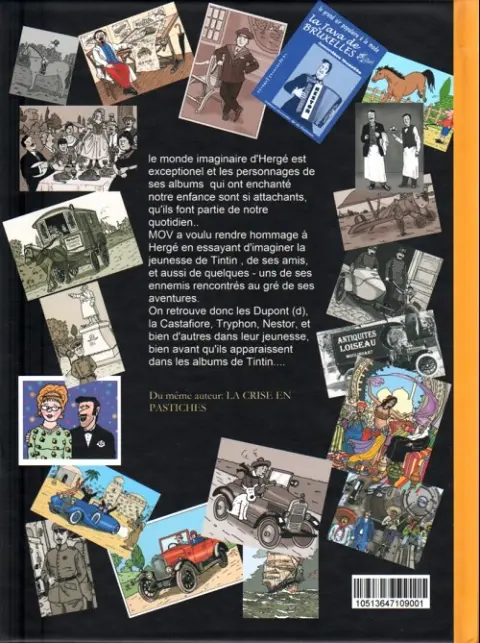 Verso de l'album Tintin La jeunesse de nos héros