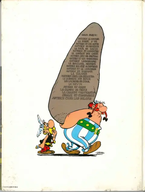 Verso de l'album Astérix Tome 24 Astérix chez les Belges