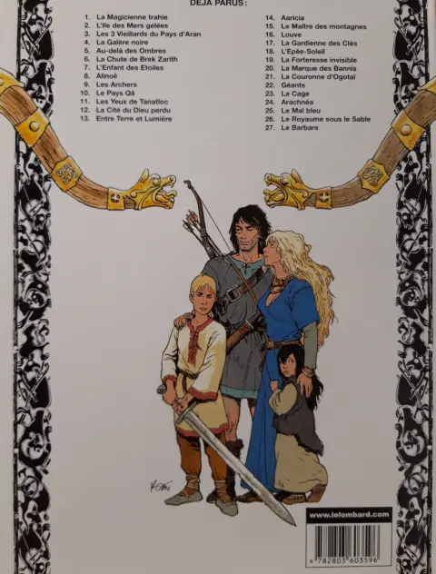 Verso de l'album Thorgal Tome 2 L'Île des Mers gelées
