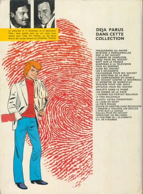 Verso de l'album Ric Hochet Tome 28 Hallali pour Ric Hochet