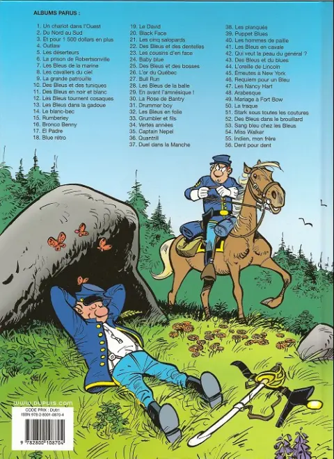 Verso de l'album Les Tuniques Bleues Tome 13 Les bleus dans la gadoue