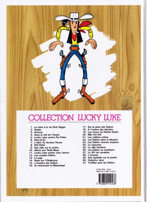 Verso de l'album Lucky Luke Tome 13 Le juge