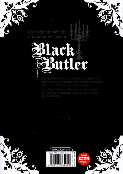 Verso de l'album Black Butler 29 Black Tapioca