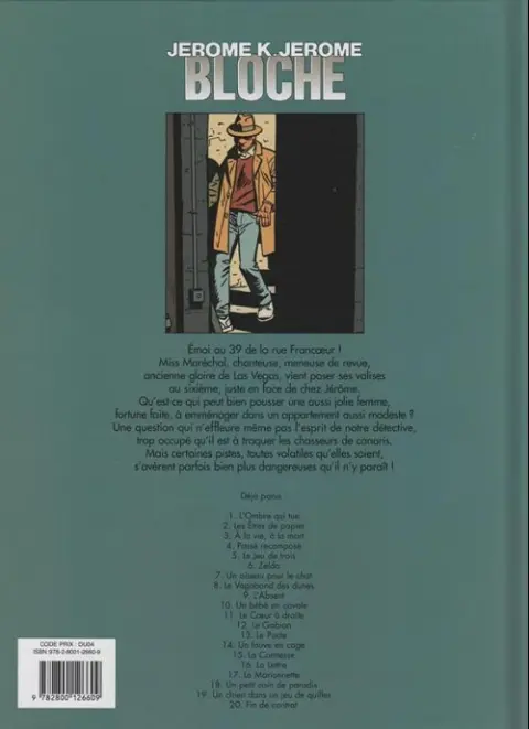 Verso de l'album Jérôme K. Jérôme Bloche Tome 13 Le pacte