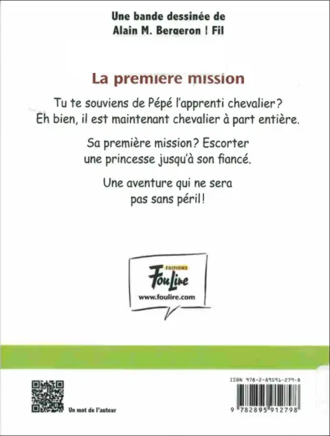 Verso de l'album Les aventures de Pépé 1 La première mission