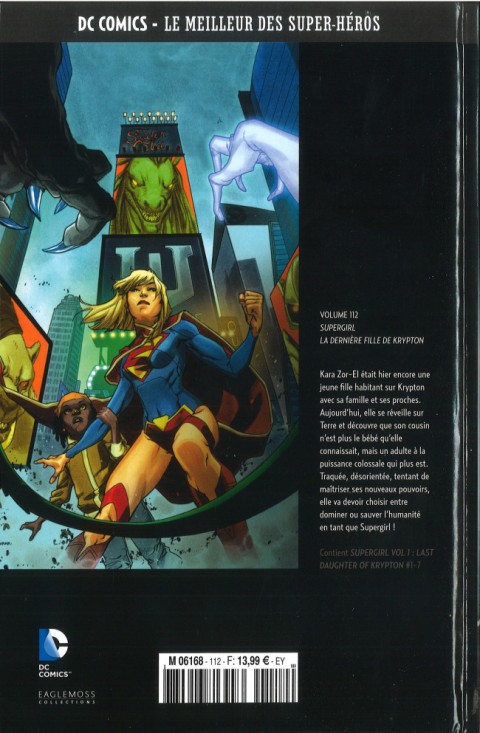 Verso de l'album DC Comics - Le Meilleur des Super-Héros Volume 112 Supergirl - La Dernière Fille de Krypton