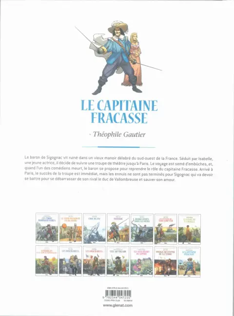 Verso de l'album Les Grands Classiques de la littérature en bande dessinée Tome 11 Le capitaine Fracasse