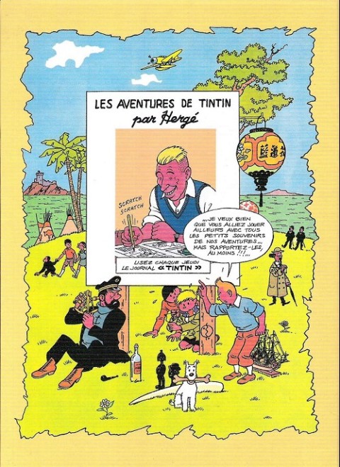 Verso de l'album Tintin Un jour dans un aéroport