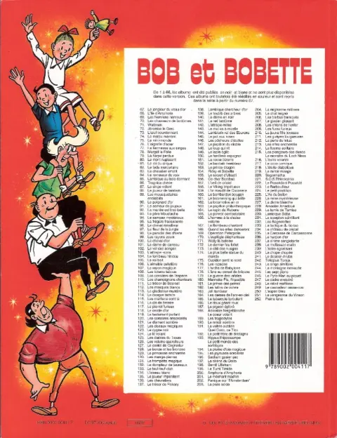 Verso de l'album Bob et Bobette Tome 127 Le castel de Cognedur