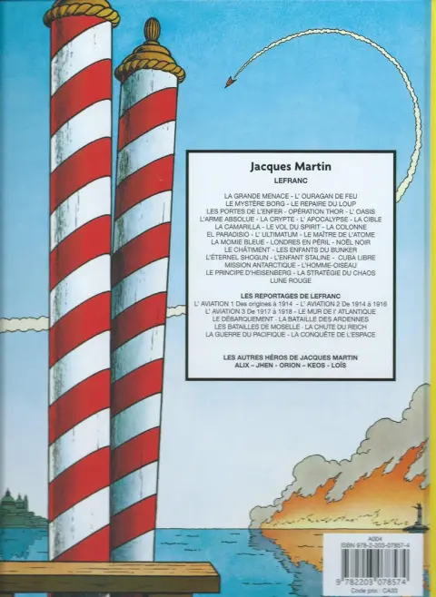 Verso de l'album Lefranc Tome 25 Cuba libre