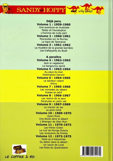 Verso de l'album Sandy & Hoppy Intégrale volume 3: 1961-1962