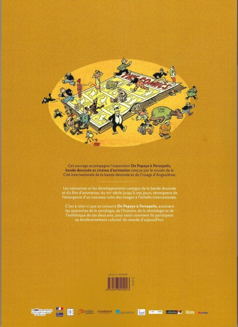 Verso de l'album De Popeye à Persepolis Bande dessinée et film d'animation