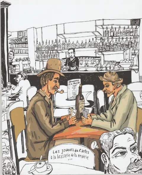 Verso de l'album Portraits de boutiques 30 Commerces Aixois vus par Lolmède