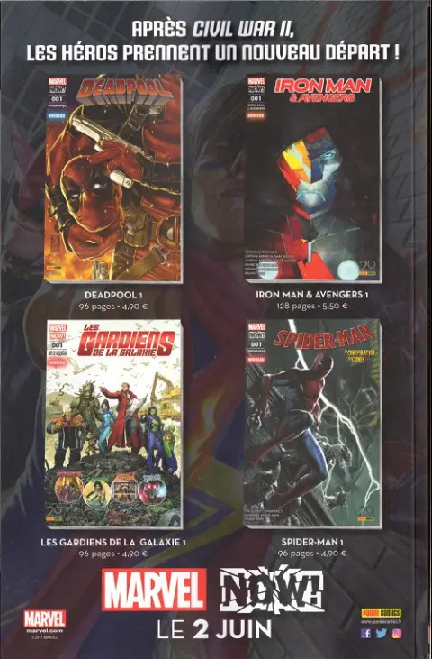 Verso de l'album Civil War II Extra Tome 5