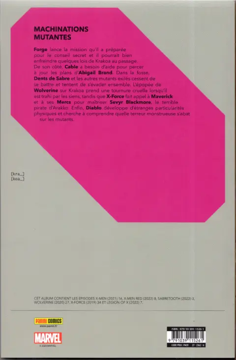 Verso de l'album Destiny of X Volume 13
