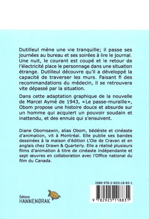 Verso de l'album Le passe-muraille