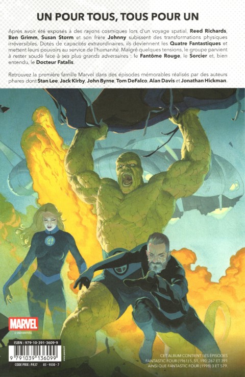 Verso de l'album Marvel Heroes Tome 3 Fantastic Four