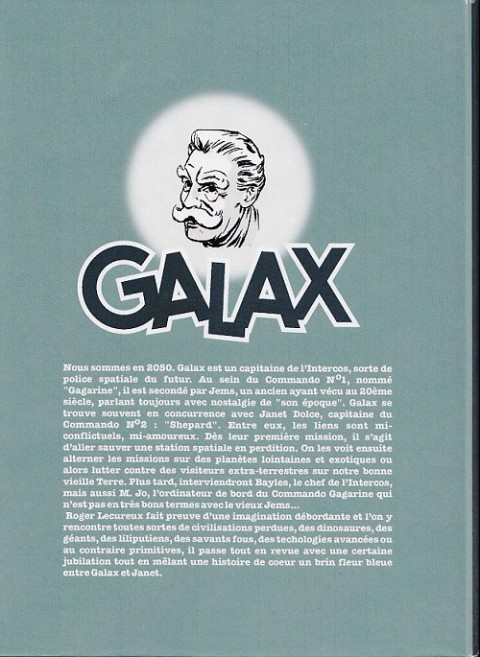 Verso de l'album Galax Tome Un