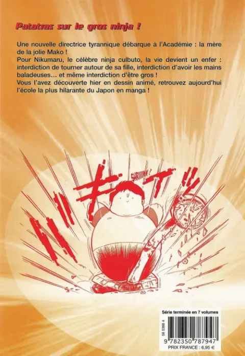 Verso de l'album L'Académie des Ninjas Tome 6