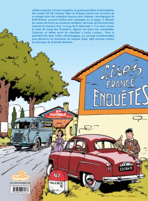 Verso de l'album Une aventure de Jacques Gipar Intégrale Premières aventures