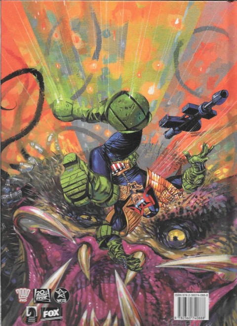 Verso de l'album Judge Dredd/Aliens/Predator Tome 2 Judge Dredd/Predator : Confrontation