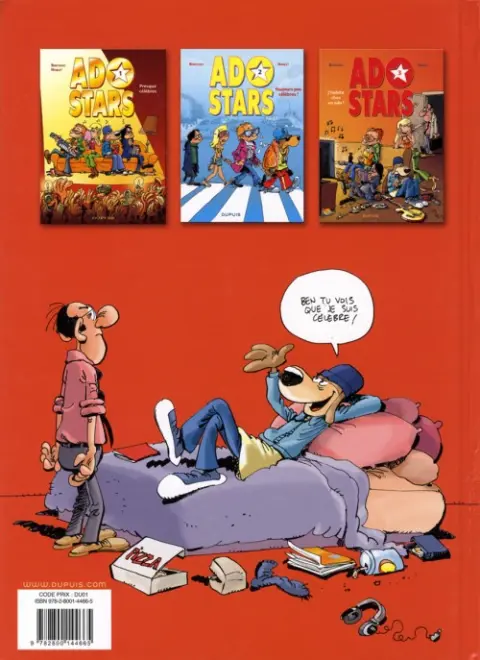 Verso de l'album Adostars Tome 3 J'habite chez un ado