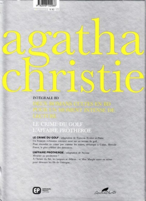 Verso de l'album Agatha Christie Les détectives