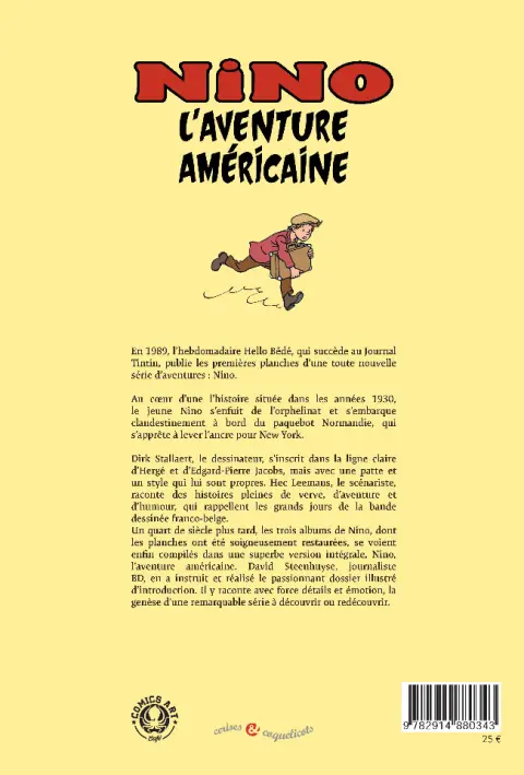 Verso de l'album Nino L'aventure américaine