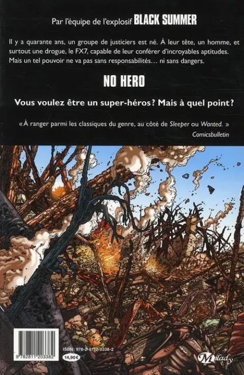 Verso de l'album No hero