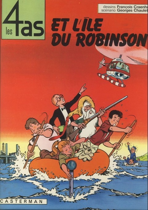 Couverture de l'album Les 4 as Tome 9 Les 4 as et l'île du Robinson