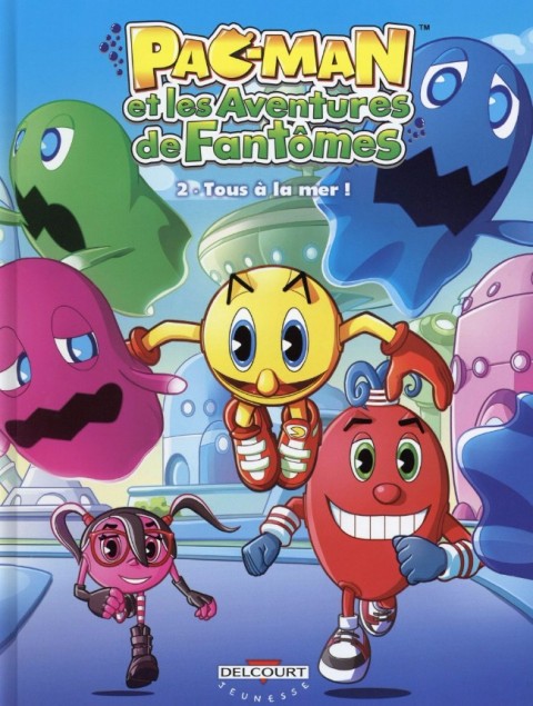 Couverture de l'album Pac-Man et les aventures de fantômes Tome 2 Tous à la mer !