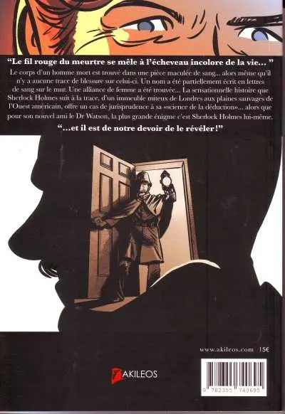 Verso de l'album Une histoire illustrée de Sherlock Holmes Tome 2 Une étude en rouge