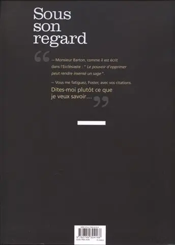 Verso de l'album Sous son regard
