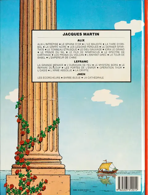 Verso de l'album Alix Tome 6 Les légions perdues