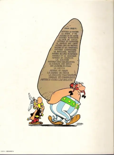 Verso de l'album Astérix Tome 6 Astérix et Cléopâtre