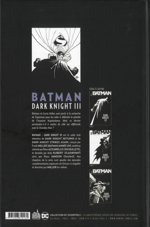 Verso de l'album Batman - Dark Knight III Tome 3