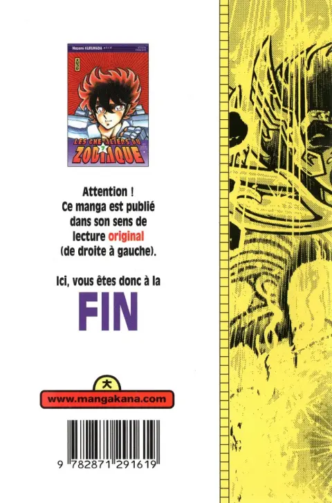 Verso de l'album Saint Seiya - Les Chevaliers du Zodiaque 7 Toute la puissance de l'armure d'or