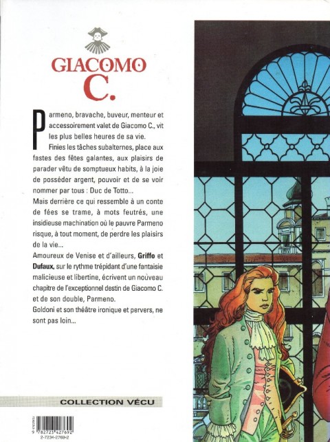 Verso de l'album Giacomo C. Tome 4 Le maître et son valet