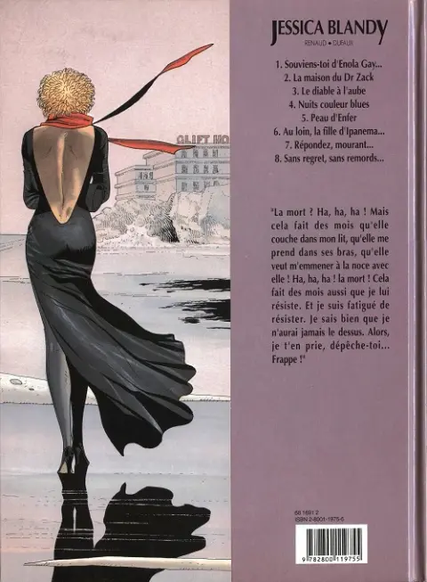 Verso de l'album Jessica Blandy Tome 1 Souviens-toi d'Enola Gay...