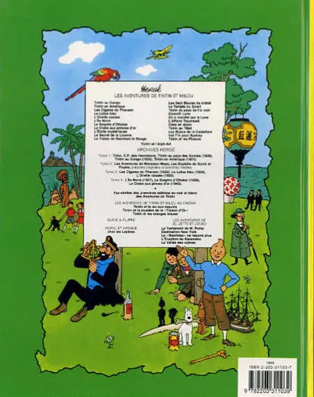 Verso de l'album Les Aventures de Jo, Zette et Jocko Tome 3 Le Rayon du Mystère 1er épisode, le Manitoba ne répond plus