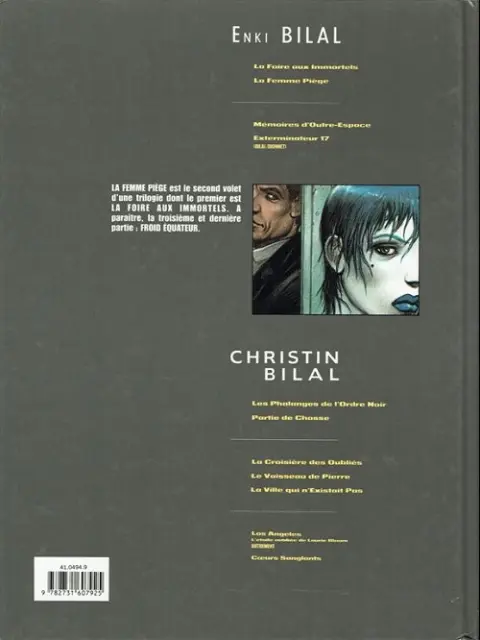 Verso de l'album Nikopol Tome 2 La Femme Piège
