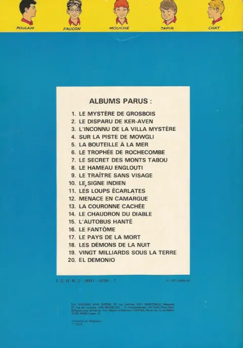 Verso de l'album La Patrouille des Castors Tome 9 Le Traître sans visage