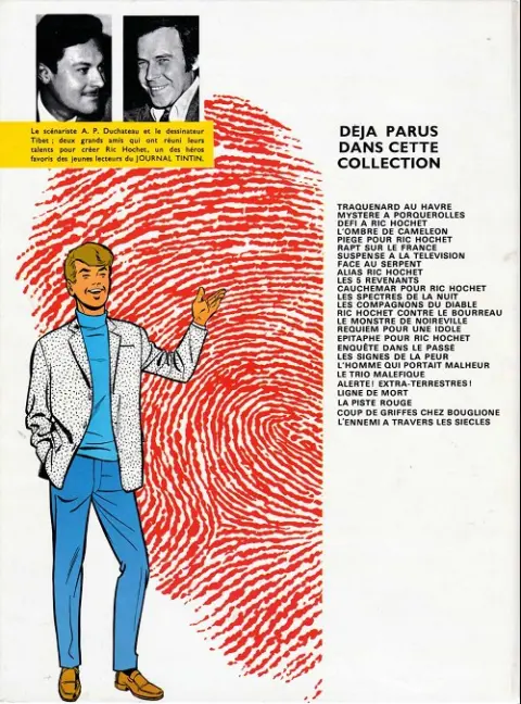 Verso de l'album Ric Hochet Tome 8 Ric Hochet face au serpent